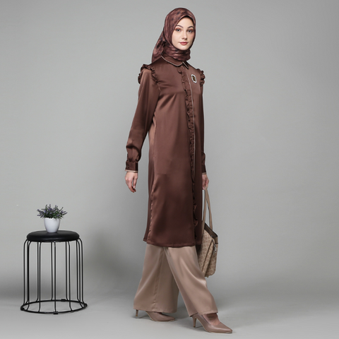 Ruffle Rock Brown Tunic