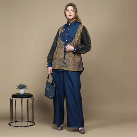 Sand of Bloom Regal Blue (Shirt & Culotte)
