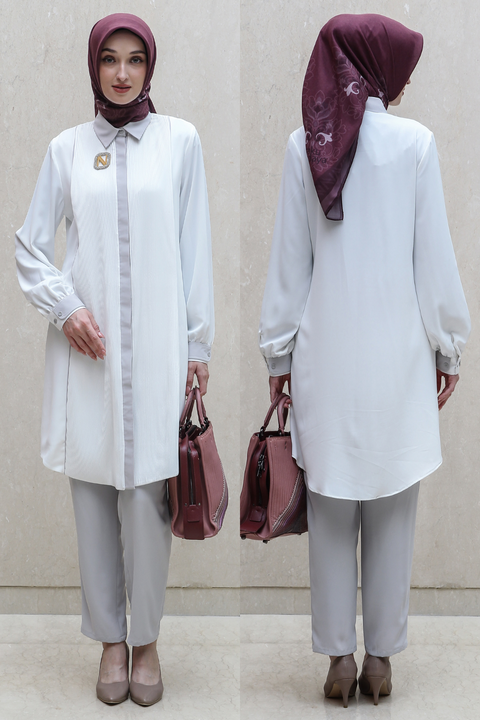 Dusty Grey Pipe Pants