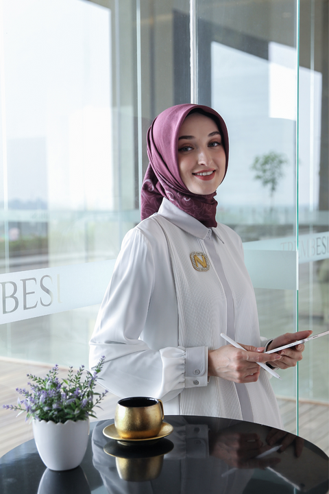 Pleated Iron Dusty Gray Tunic