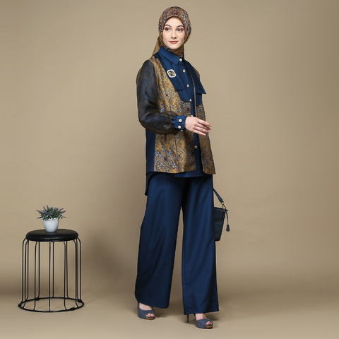 Sand of Bloom Regal Blue (Shirt & Culotte)