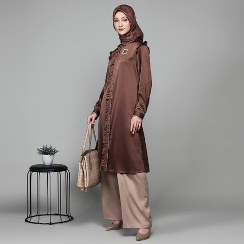 Ruffle Rock Brown Tunic
