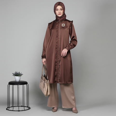 Ruffle Rock Brown Tunic