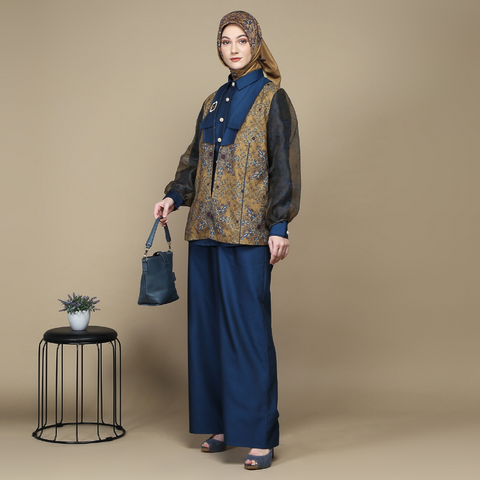 Sand of Bloom Regal Blue (Shirt & Culotte)