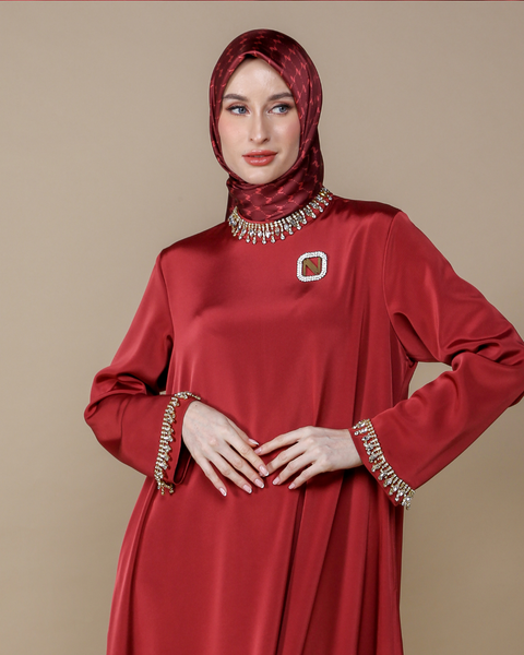 RAYA SERIES: Hafshah Burnt Umber Dress