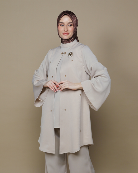 RAYA SERIES: Sadira Cream (Shirt & Pants)