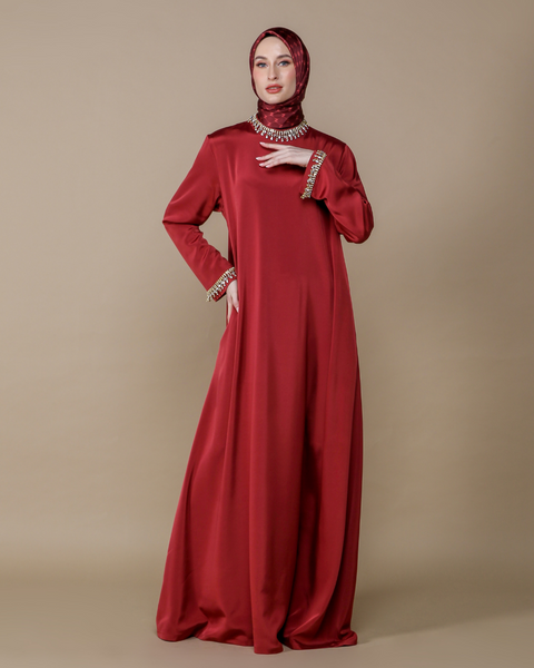 RAYA SERIES: Hafshah Burnt Umber Dress