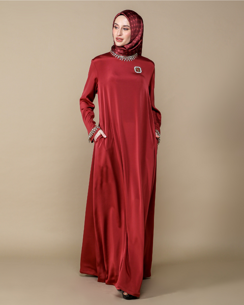 RAYA SERIES: Hafshah Burnt Umber Dress