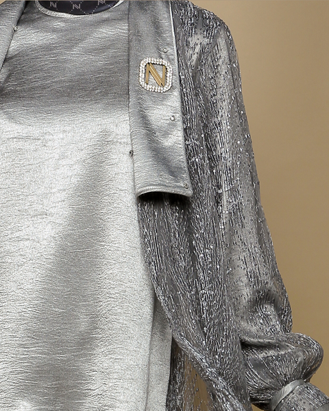 RAYA SERIES: Ayra Silver Gray (Midi Shirt & Skirt)