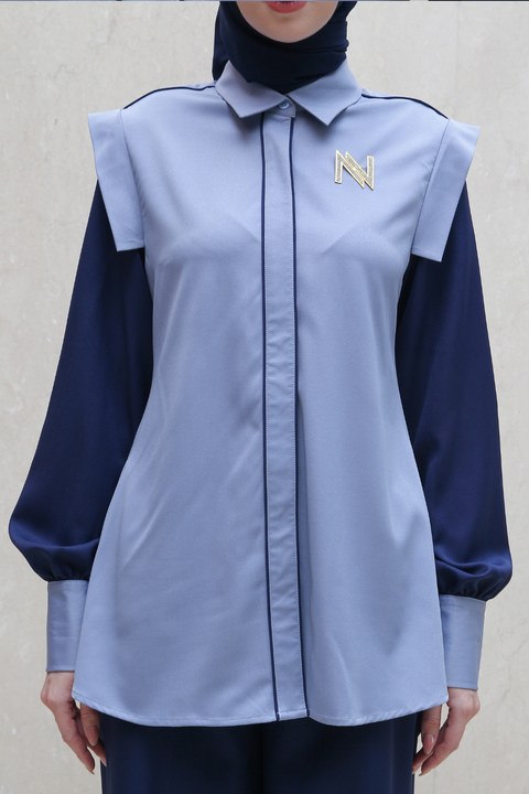 Twotone Layered Vulcan Wild Blue Shirt