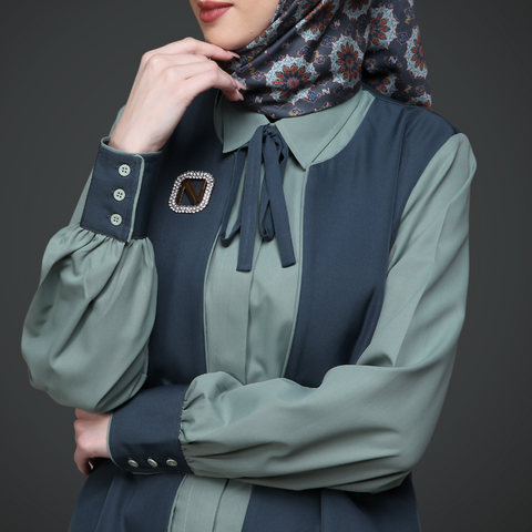 2in1 Ribbon Dill Peacock Tunic
