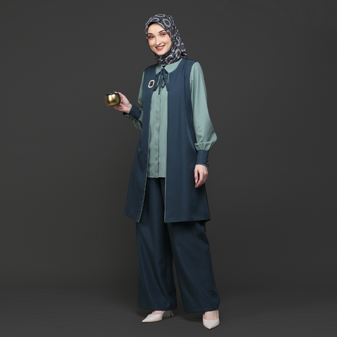 2in1 Ribbon Dill Peacock Tunic