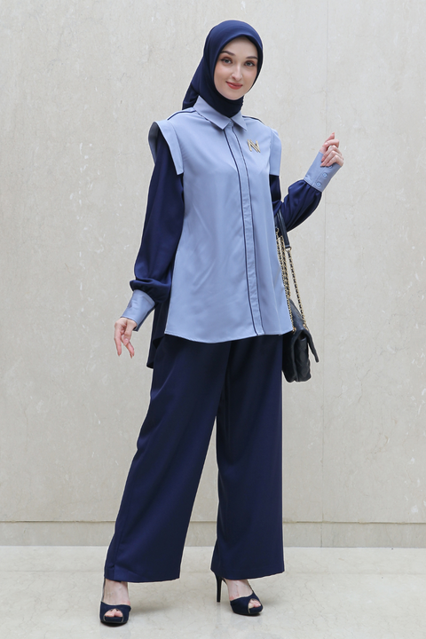Twotone Layered Vulcan Wild Blue Shirt