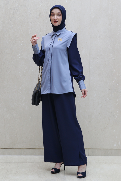 Twotone Layered Vulcan Wild Blue Shirt