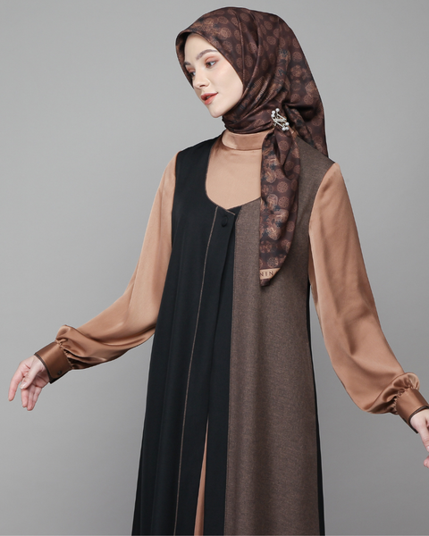 TwoToned Woodsmoke Brown Dress