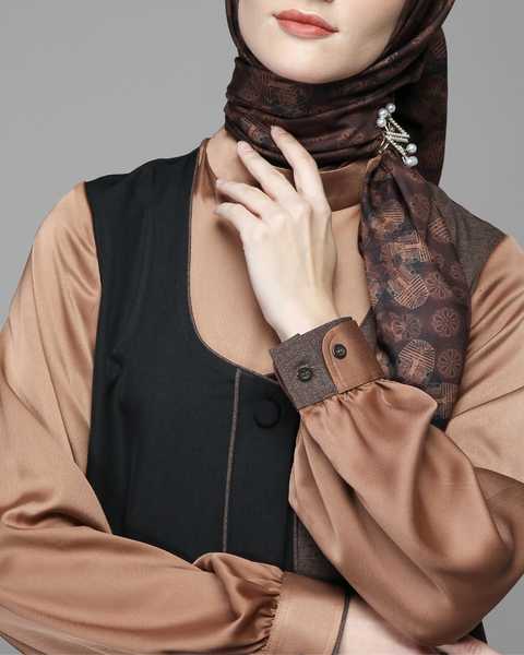 TwoToned Woodsmoke Brown Dress