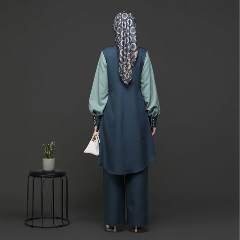 2in1 Ribbon Dill Peacock Tunic