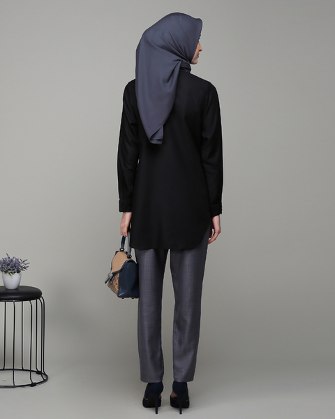Flap Black Shirt