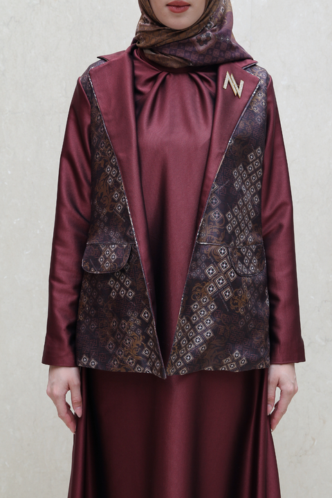 De Nuestra Lotus Woody Brown Dress