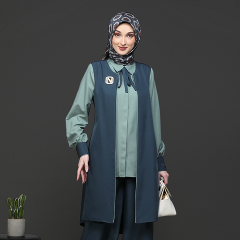 2in1 Ribbon Dill Peacock Tunic