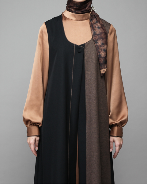 TwoToned Woodsmoke Brown Dress