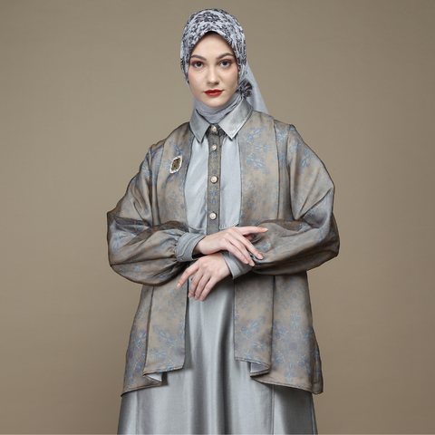 Sand of Bloom Silver Dress