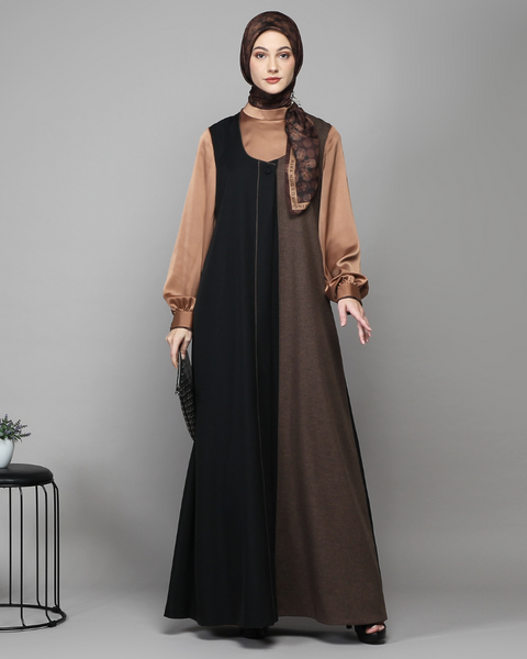 TwoToned Woodsmoke Brown Dress