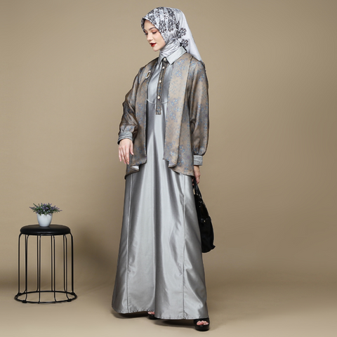 Sand of Bloom Silver Dress