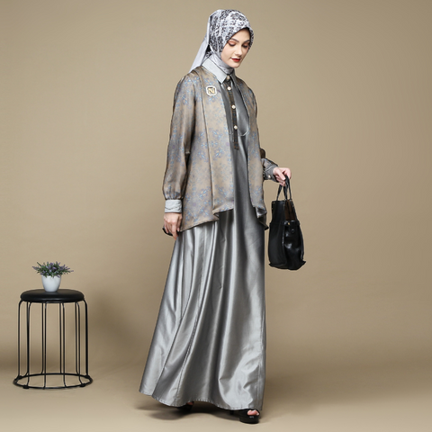 Sand of Bloom Silver Dress
