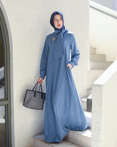 Tie Waikawa Blue & Black Dress (2 Colour)