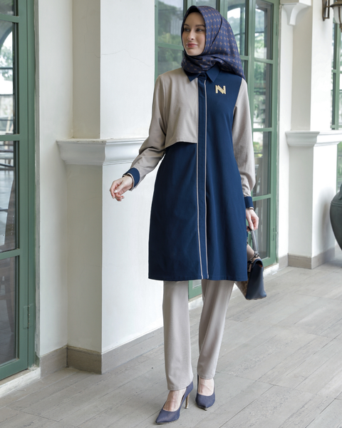 Indigo Cream Semi Tunic