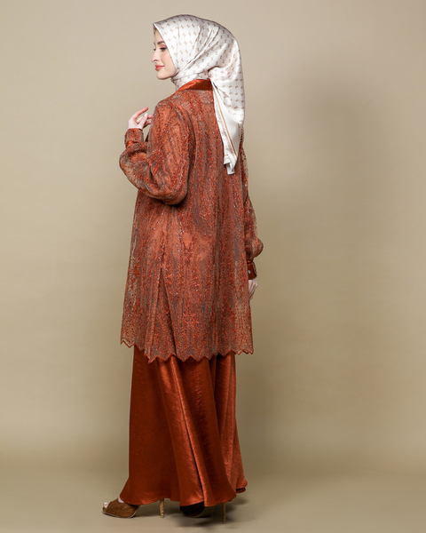 RAYA SERIES: Ayra Teraccota (Midi Shirt & Skirt)