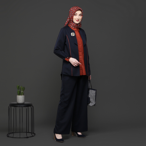 2in1 Blazer Piping Blue Black Rooibos Tea Shirt