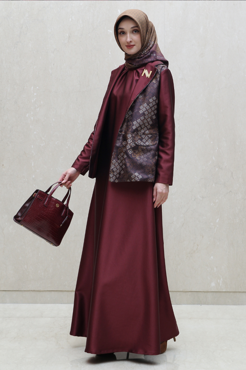 De Nuestra Lotus Woody Brown Dress