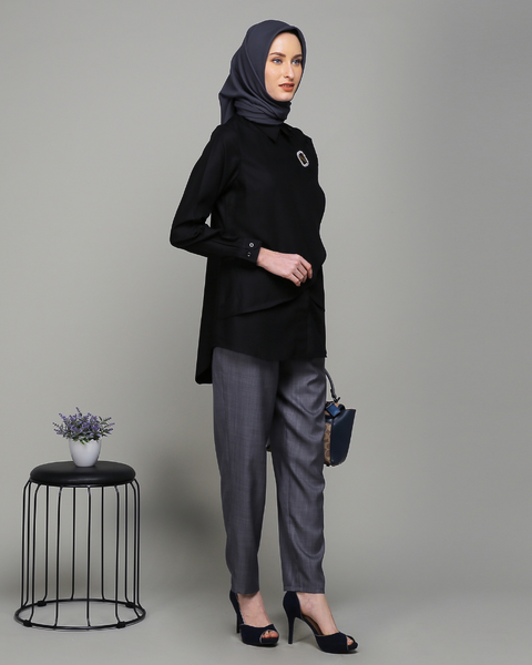 Flap Black Shirt