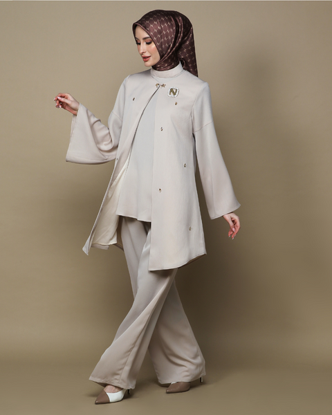 RAYA SERIES: Sadira Cream (Shirt & Pants)