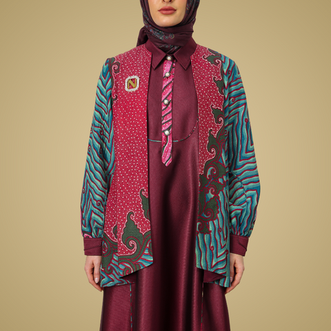 Exclusive Batik Red Derby Dress