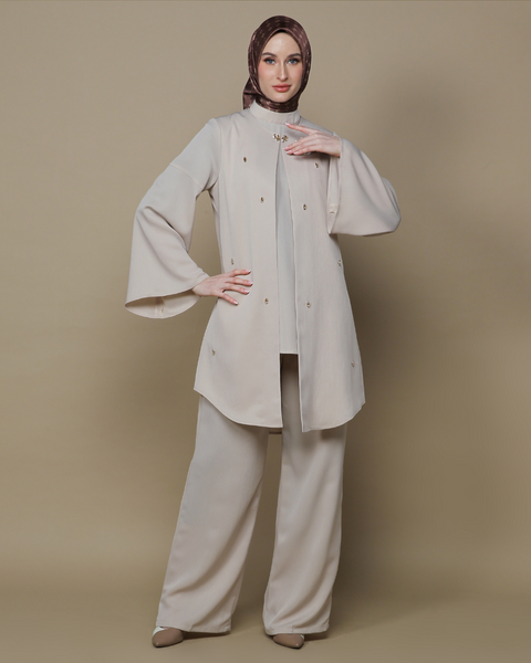 RAYA SERIES: Sadira Cream (Shirt & Pants)