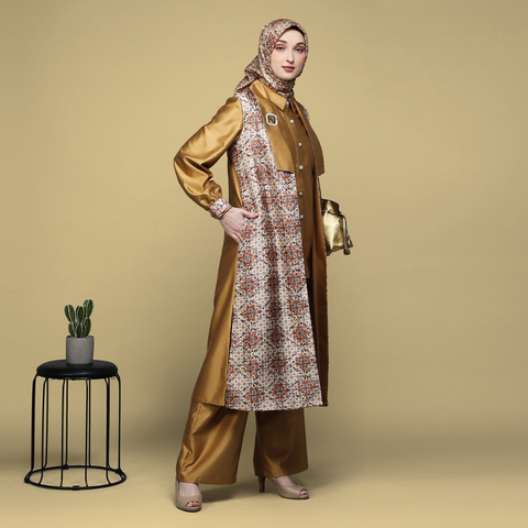 One Set Blazer Moroccan Mosaic Star (Tunic, Outer, Culotte)