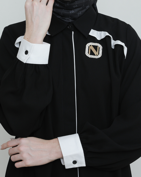 Ruffled Soft Ebony Shirt