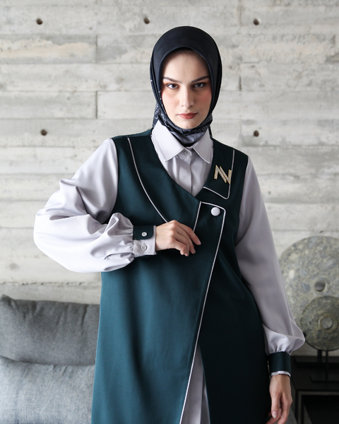 2in1 Asymmetric Celtic Silver Semi Tunic