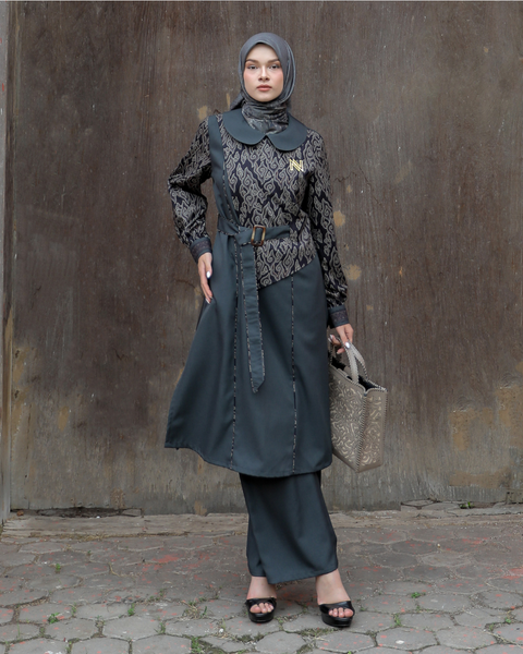 Asymmetric Megamendung River Tunic