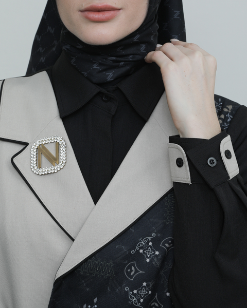 New Color 2in1 Giri Bunker Dress (Ebony Ink & Pale Cream)