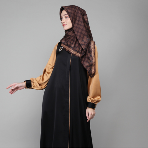 Asymmetric Black Antique Brass Dress