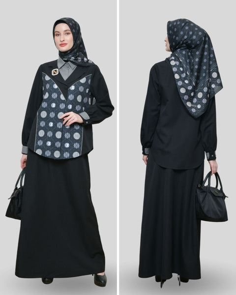 2in1 Cinder Kamania Midi Set (Shirt & Skirt)
