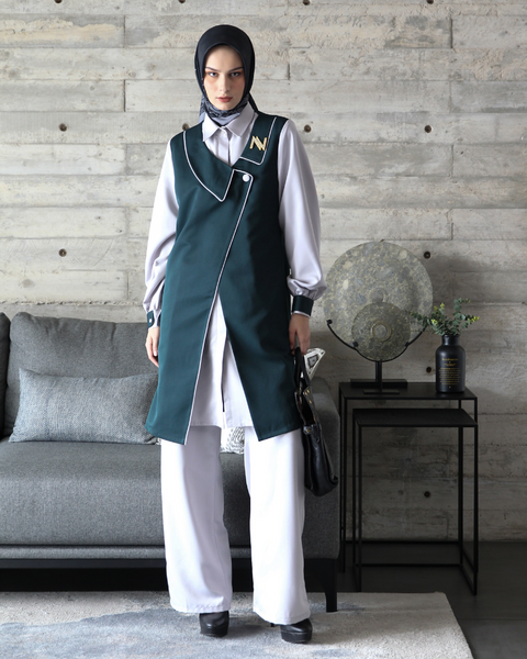 2in1 Asymmetric Celtic Silver Semi Tunic