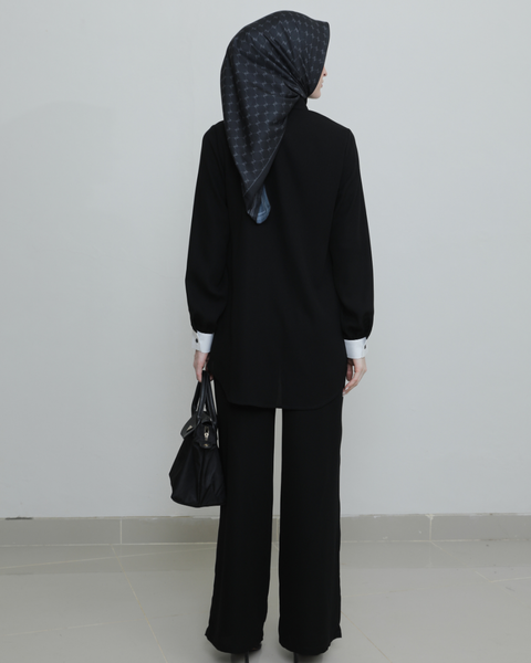 Ruffled Soft Ebony Shirt