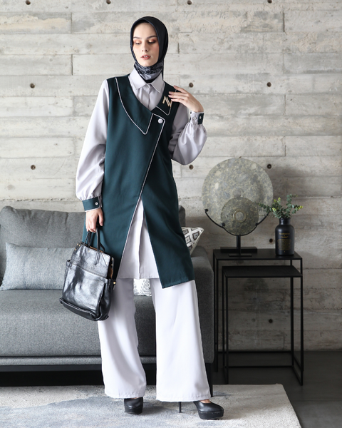 2in1 Asymmetric Celtic Silver Semi Tunic