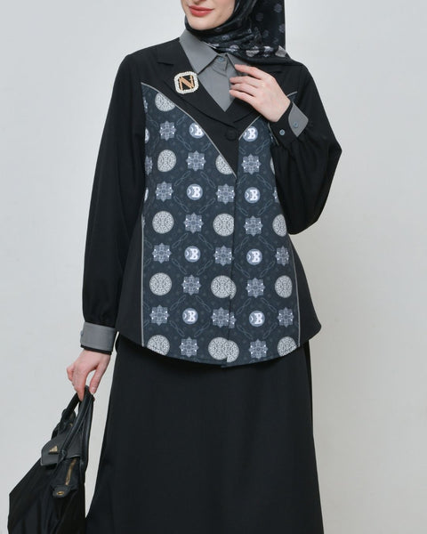 2in1 Cinder Kamania Midi Set (Shirt & Skirt)