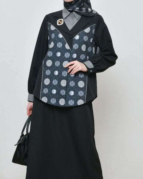 2in1 Cinder Kamania Midi Set (Shirt & Skirt)